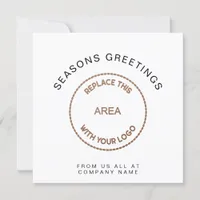 Your Logo Simplistic Corporate Christmas Holiday Card