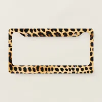 Cheetah License Plate Frame