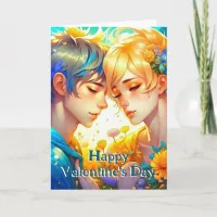 Cute Romantic Anime Couple Valentine's Day Card