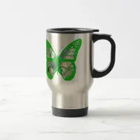 Lyme Disease Awareness Butterfly Travel Mug