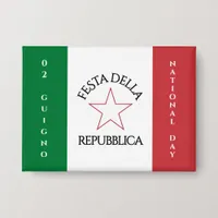 Festa della Repubblica National Day of Italy Flag Button