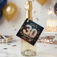 Glam Disco Ball Music 30th Birthday Thank You Favor Tags