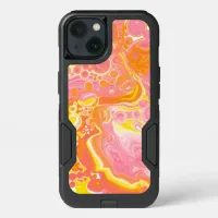 Pink and Orange Fluid Art iPhone 13 Case