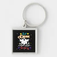 Eat Drink And Be Scary Happy Halloween Day Keychain