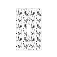 Cute Black and White Cartoon Chickens Light Switch Cover