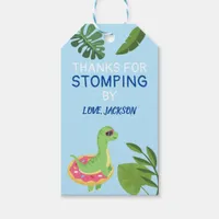 Dinosaur Thank you Stomping By Jungle Theme Gift Tags