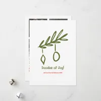 Doodles of Joy Minimalist Christmas Photo Collage Holiday Card