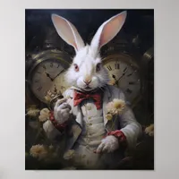 White Rabbit Always Late Poster