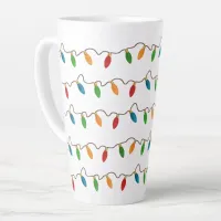 Colorful Christmas String of Lights Latte Mug