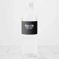 Pride Skeleton Hands Holding Heart Inclusive Water Bottle Label