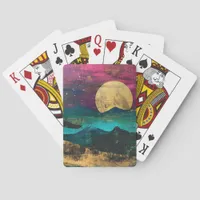 Abstract Fantasy Moonscape Surreal Print Poker Cards