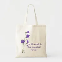 Bluebell quote tote floral