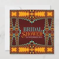 Exotic boheindian Bridal Shower Invitations