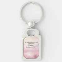 He Made Everything Beautiful Watercolor Sunset Keychain