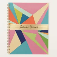 Colorful Geometric Abstract Custom Name Planner