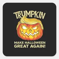 Trumpkin Make Halloween Great Again Men Funny Clas Square Sticker