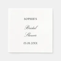 Minimalist Script Bridal Shower Napkins