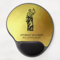 *~* Legal Lawyer AP15 Attorney Justice Gold Blind Gel Mouse Pad