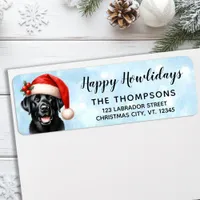 Modern Labrador Retriever Christmas Return Address Label