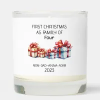 First Christmas Family of Four Presents  Scented Candle