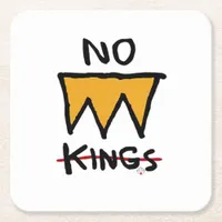 No Kings Anti Classic Square Paper Coaster