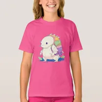 Back to School Axolotl Kawaii Cartoon T-Shirt