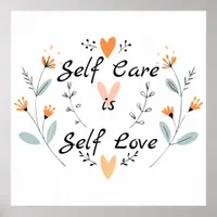 Self Care is Self Love: A Motivational Wall Art