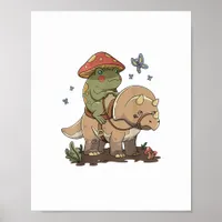 Cottagecore Frog  Aesthetic Mushroom Cute Goblinco Poster