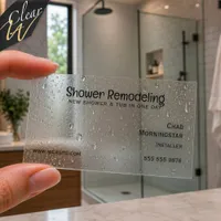 Wet Look Water Drops Shower Bath Installation Clear Business Cards