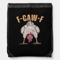 F Caw F Funny Chicken Classic Retro Cool Style Drawstring Bag