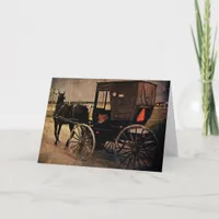 Kalona, Iowa Amish Buggy, Birthday Card