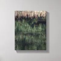 Pond Plants Abstract Pond Reflection Canvas Print