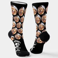 Custom Pet Photo Love Paw Print Dog Socks