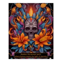 Time is a circle, and wisdom is its centre Mayan Poster