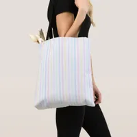 Rainbow Candy Stripe Pastel Tote Bag