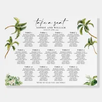 13 Table Seating Chart, Tropical Seating Chart Foam Board