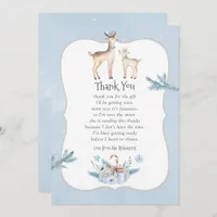 Pastel Watercolor Christmas Baby Shower Thank You Invitation