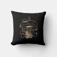 Cottagecore Aesthetic Mushroom Snail Goblincore My Throw Pillow