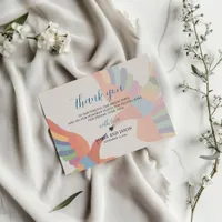 Mexican Fiesta Colorful Floral Modern Boda Wedding Thank You Card