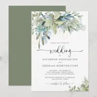 Elegant Eucalyptus Greenery Wedding Invitation