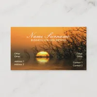 Sunset Lake Reflection Business Card