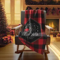 Wild Wonderful Christmas Red Buffalo Plaid ID604 Fleece Blanket