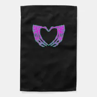 Pastel Goth Clothing, Skeleton Heart Hands  Garden Flag