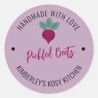 Pickled Beets Handmade with Love Canning Jar Label