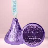 Birthday purple violet pink confetti thank you hershey®'s kisses®