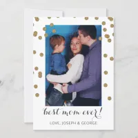 Pretty Confetti Mothers Day Photo Card