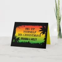 Jamaican Rasta Patois Happy Christmas Card