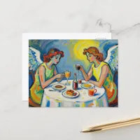 Angels at Breakfast Postcard