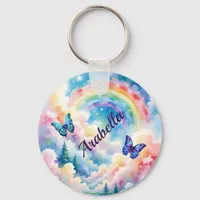 Magical Butterflies and Rainbow Colors Keychain