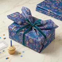 Retro Psychedelic Boho Floral Doodle Pattern Tissue Paper